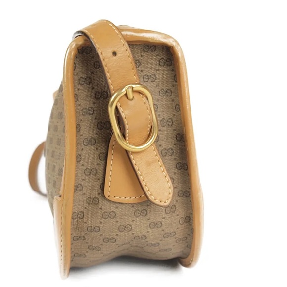 🔴SOLD🔴GUCCI Vintage Sherry Line Micro GG Web PVC Canvas Browns Crossbody bag - Picture 8 of 15